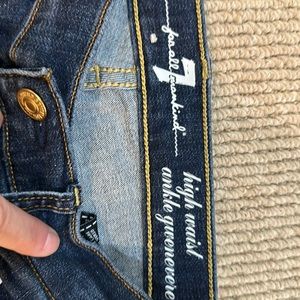 7 for all Mankind jeans -high waist ankle  size 23